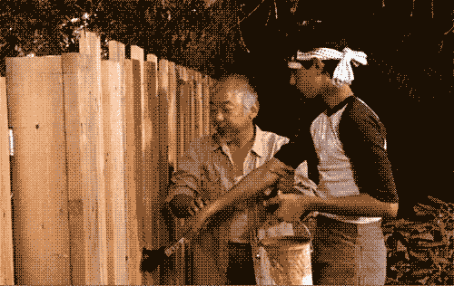 Karate kid learning basics